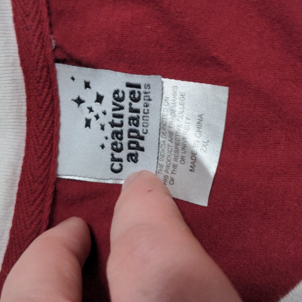 Arkansas Razorbacks Ringer Tee Size 2XL - Picture 2 of 6